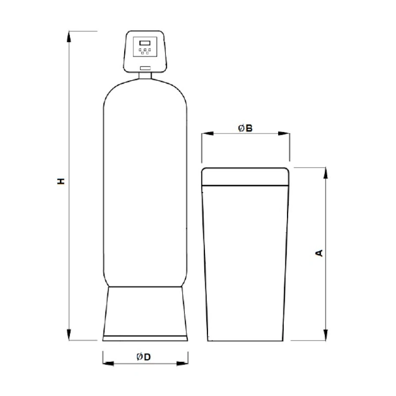 STATIE DEDURIZARE aquaPUR SOFT 125 SIMPLEX VANA CLACK Q 5,0mc/h CU BY- PASS - imagine 2